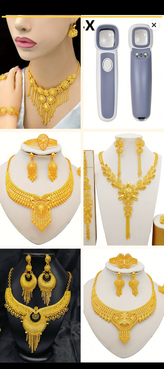 24k Dubai Gold Plated Jewelry good quality regular And party used for women jewelry
