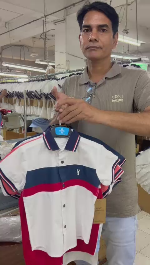 New  Collection. 
Boys   Shirt. .
Best  quality products. 
Stylish fashionable and comfortable. 
Colours  : 25 
Size  : 2 to 12 years.