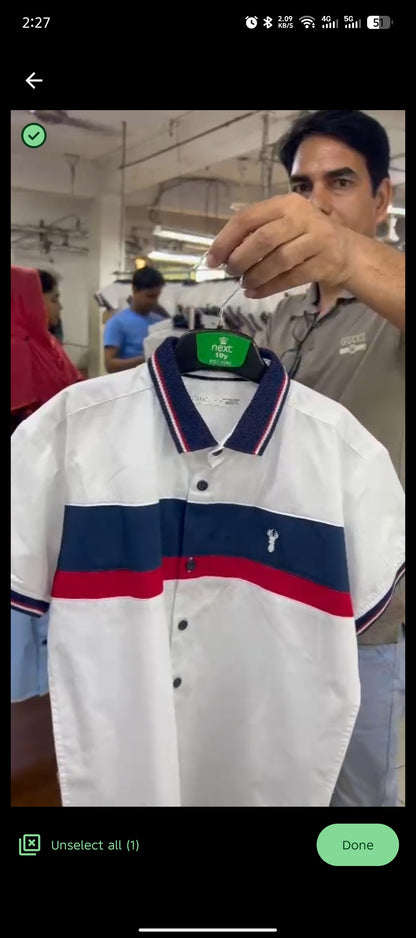 New  Collection. 
Boys   Shirt. .
Best  quality products. 
Stylish fashionable and comfortable. 
Colours  : 25 
Size  : 2 to 12 years.