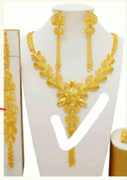 24k Dubai Gold Plated Jewelry good quality regular And party  used for women jewelry