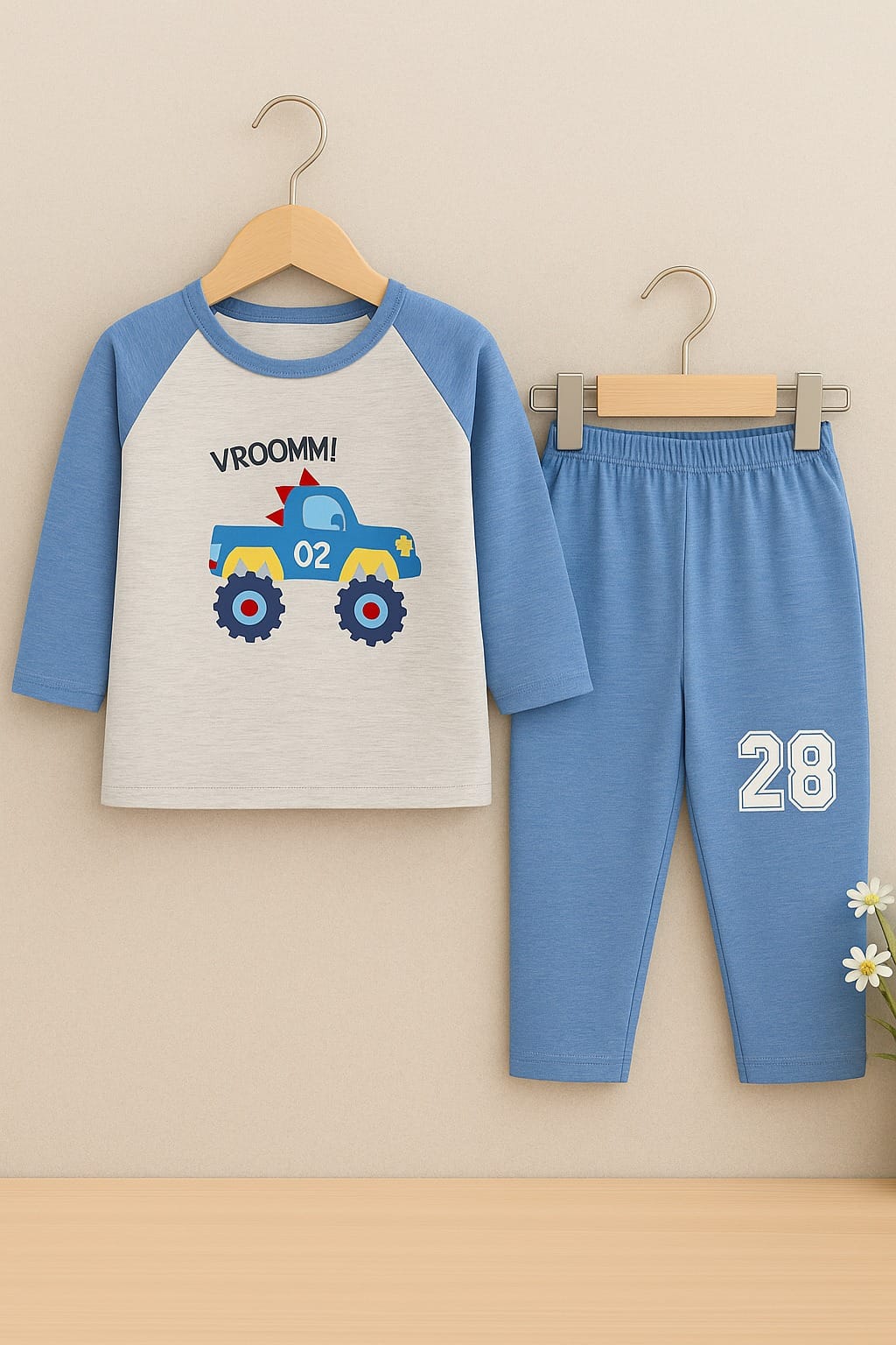 Boys & Girl's full sleeve set's.
Best quality products.
Stylish fashionable and comfortable. 
100 % cotton fabrics . 
100 % print guarantee. 
Fabric: single Jersey. 
Colours: 35 
Size: 1 to 8 years. 
10 pcs bundle.