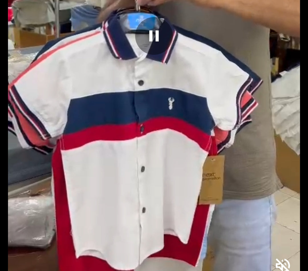 New  Collection. 
Boys   Shirt. .
Best  quality products. 
Stylish fashionable and comfortable. 
Colours  : 25 
Size  : 2 to 12 years.
