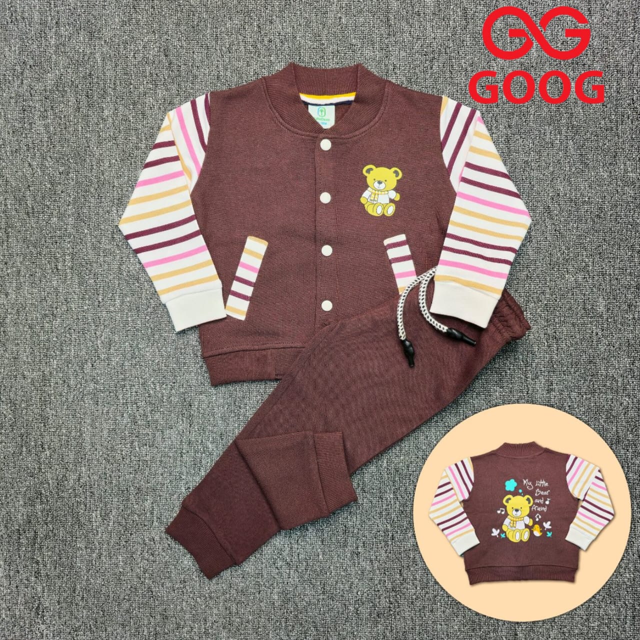 New Collection.
Kids sweatshirt .
Best quality products .
Stylish fashionable and comfortable.
Fabric : 220 GSM
Colours  = 16 
6 month  to  36 month.