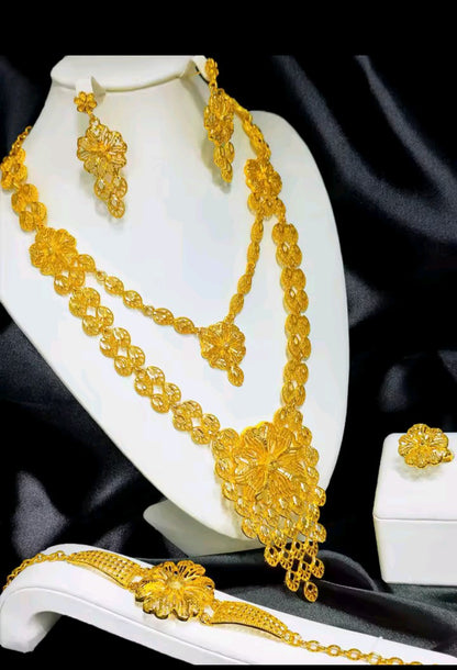 24k Dubai Gold Plated Jewelry good quality regular And party  used for women jewelry