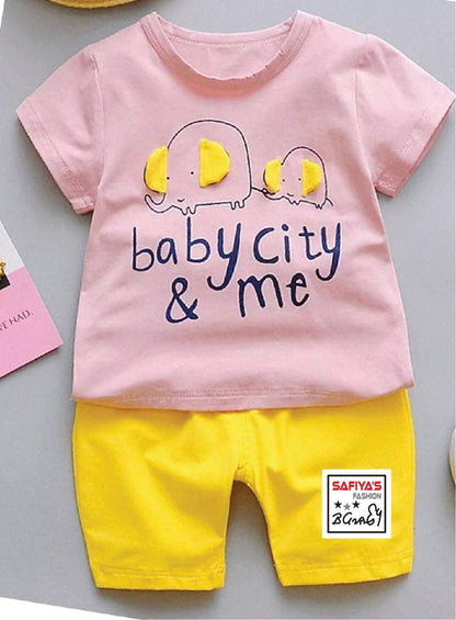 New Collection. 
Boys  & Girl's T Shirt set's.
Premium quality products. 
Stylish fashionable and comfortable. 
100 % cotton fabrics .
100 % print guarantee. 
Colours: 70 
Size: 6 month  to  6 years.